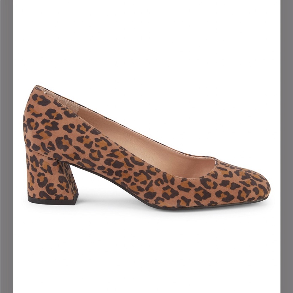 Leopard-Print Suede Pumps